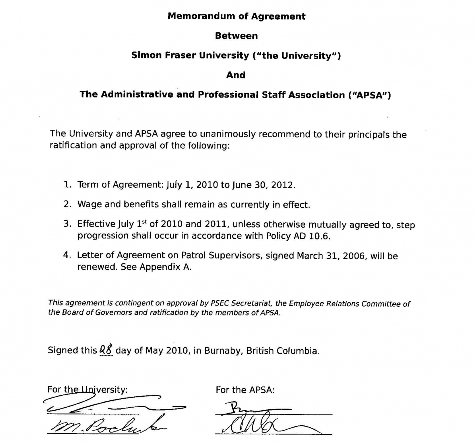 Memorandum Of Agreement Free Printable Documents