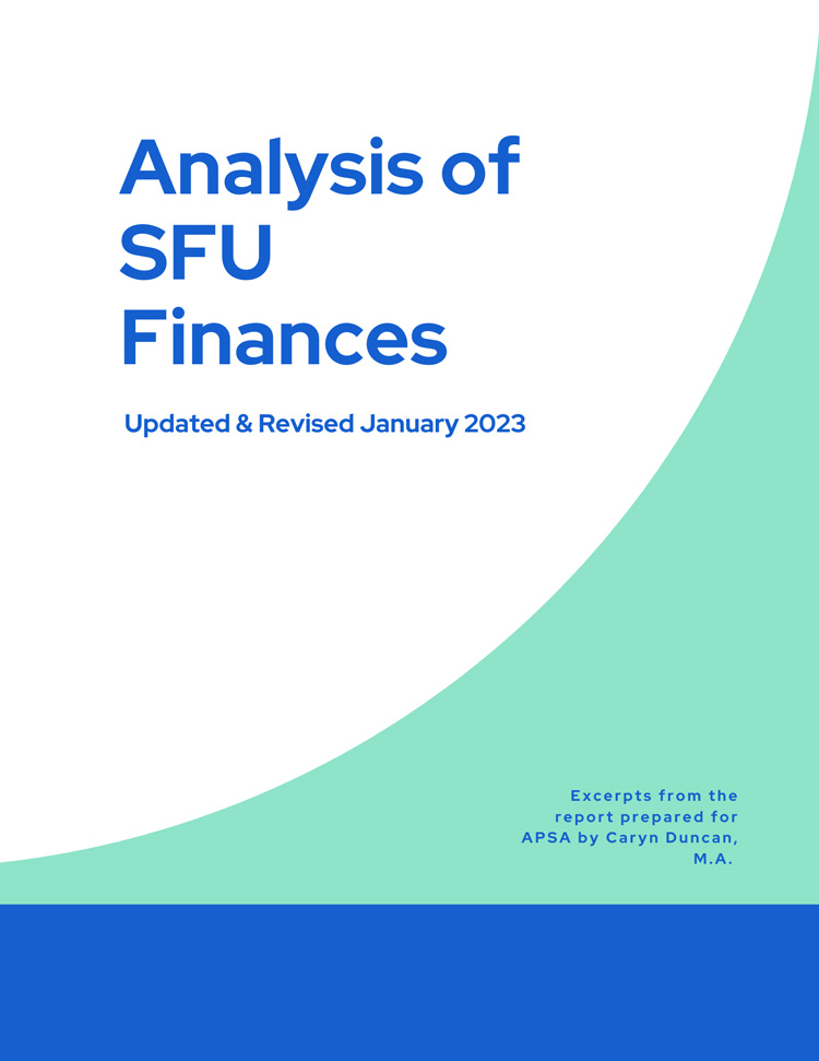 Analysis of SFU Finances