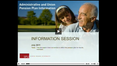Pension Info Session July 5, 2011