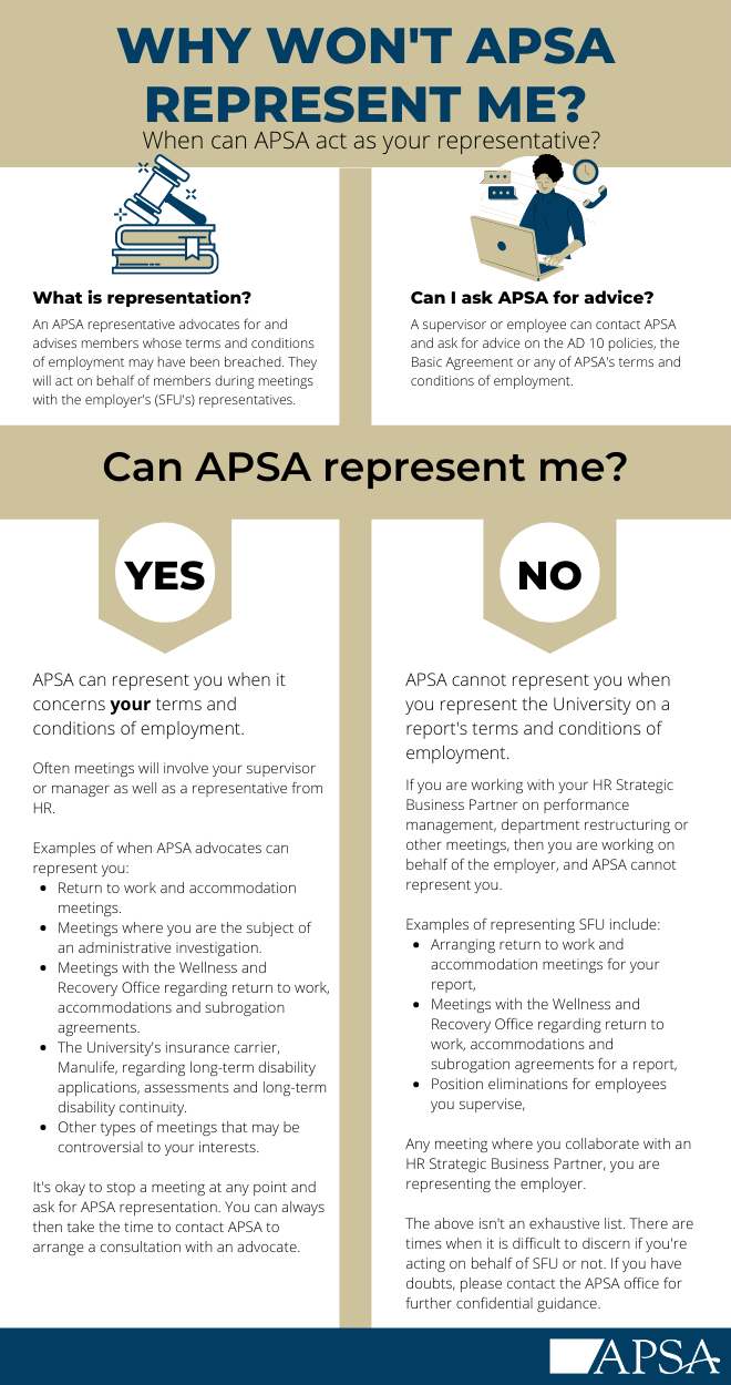 Why won't APSA represent me?